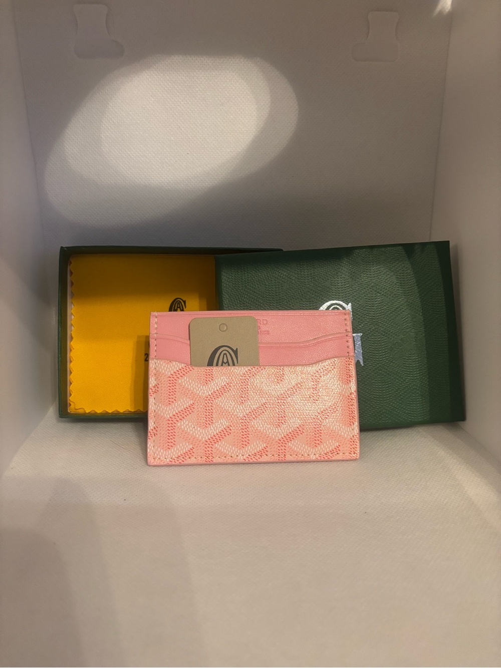 Pink Patterned Card Holder